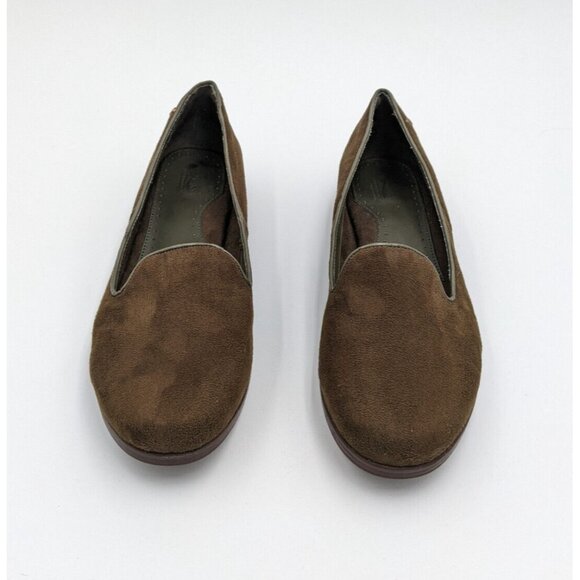 Bass Women's Flats Size 9 M Green Faux Suede Loafer Ballet - Picture 3 of 12